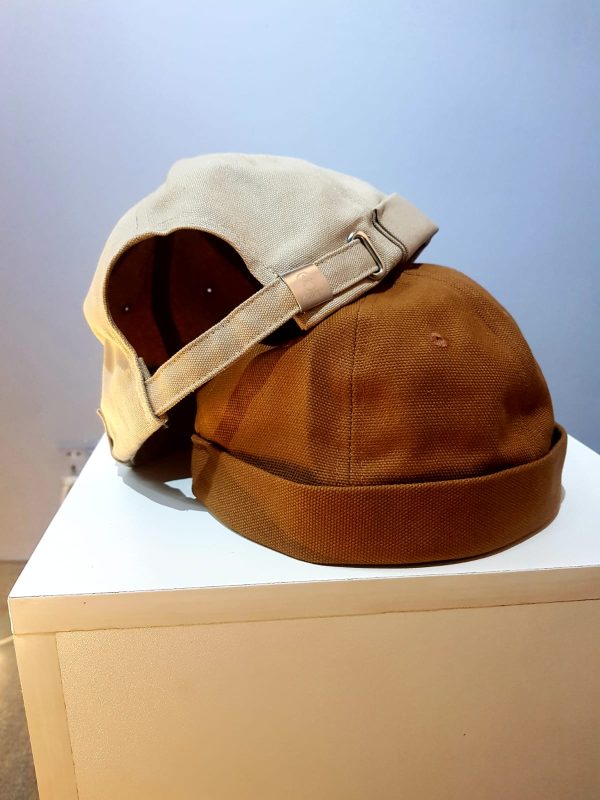 Brimless Cap (Off-White Color)  – Full Solid Canvas Fabrics - Image 2