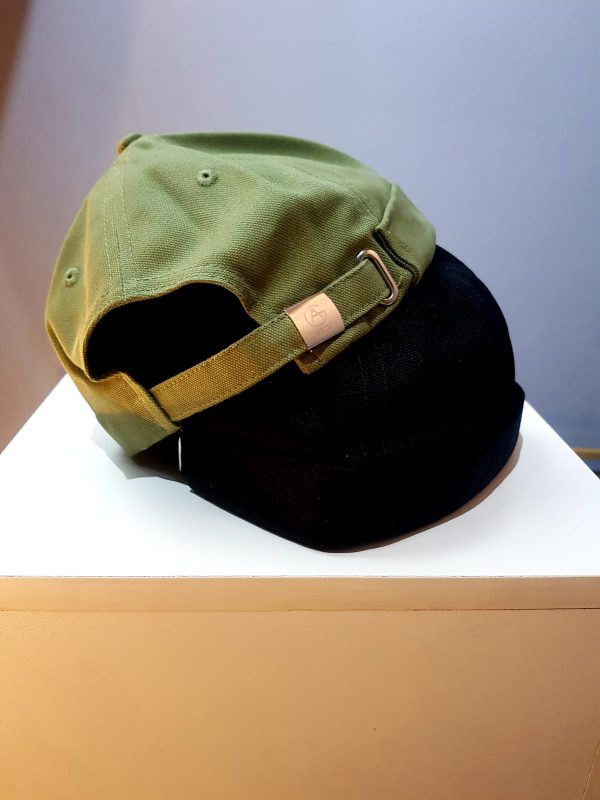 Docker Cap (Olive Color)– Canvas Fabrics Urban Minimalist Style - Image 2