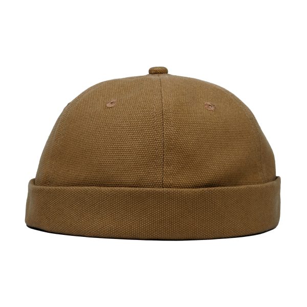 Brimless Cap (Brown Color) – Full Solid Canvas Fabrics - Image 3