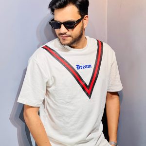 Dream Drop Shoulder White T-Shirt