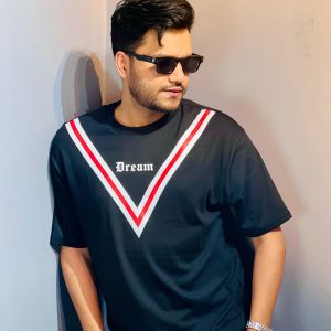 Dream Drop Shoulder Black T-Shirt