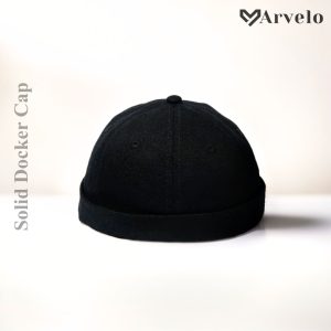 Docker Cap (Black Color) – Canvas Fabrics